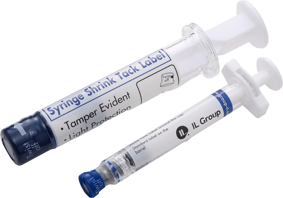 syringeIL Shrink Tack Labeling